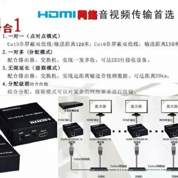 hdmi延長器120米 hdmi單網線傳輸高清網絡信號放大器帶IR紅外回傳