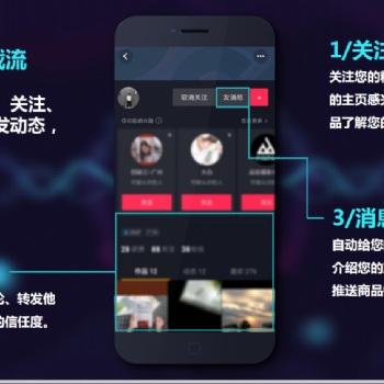 引流，抖音，快手等批量起號 定向漲粉 精準截流 直播間互動 發言