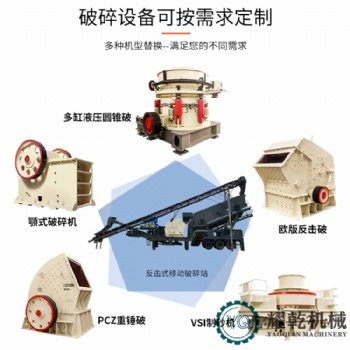 移動式鄂破粗碎設備 礦山石頭破碎機 流動鐵礦石打砂機